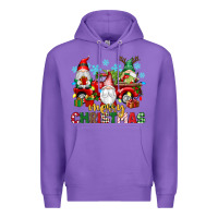 Purple merry christmas gnome truck Premium Hoodie - texasbilliewilder