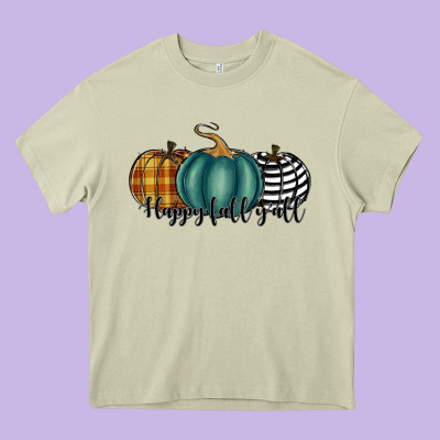 Happy Fall Y'all Pumkins Heavy Core Tee Designed By Ranaportraitstore