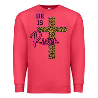 Cardinal He Is Risen Leopard Premium Sweatshirt - Bettercallsaul
