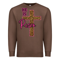 Chestnut He Is Risen Leopard Premium Sweatshirt - Bettercallsaul