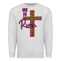 Dove Grey He Is Risen Leopard Premium Sweatshirt - Bettercallsaul