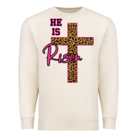 Sandshell He Is Risen Leopard Premium Sweatshirt - Bettercallsaul