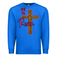 True Royal He Is Risen Leopard Premium Sweatshirt - Bettercallsaul