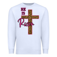 White He Is Risen Leopard Premium Sweatshirt - Bettercallsaul