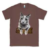 Chestnut Russian Blue Cat Face Classic Tee - LillyAllenDesigns