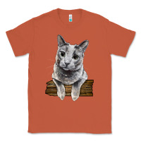 Copper Russian Blue Cat Face Classic Tee - LillyAllenDesigns