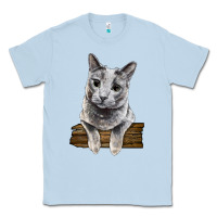Dusty Blue Russian Blue Cat Face Classic Tee - LillyAllenDesigns