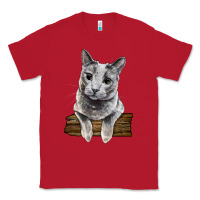 Red Russian Blue Cat Face Classic Tee - LillyAllenDesigns