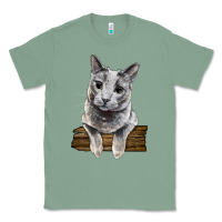 Sage Russian Blue Cat Face Classic Tee - LillyAllenDesigns