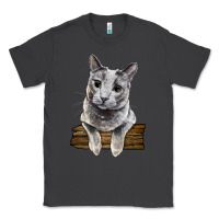 Smoke Russian Blue Cat Face Classic Tee - LillyAllenDesigns