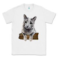 White Russian Blue Cat Face Classic Tee - LillyAllenDesigns