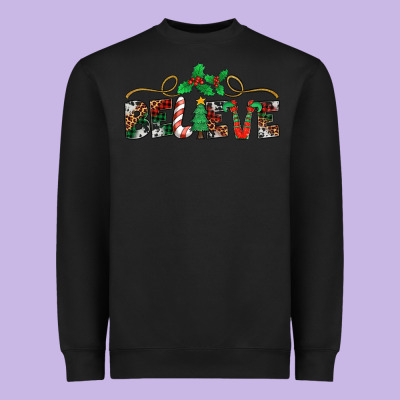 Believe Santa Claus Christmas Heavyweight Sweatshirt Designed By Jasminsmagicworld
