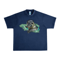 Navy Sea Seal Face Illustrations Urban Heavy Tee - LillyAllenDesigns