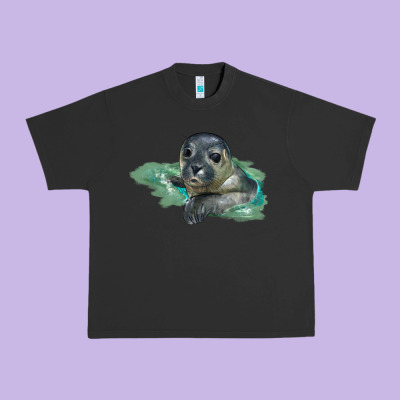Sea Seal Face Illustrations Urban Heavy Tee Designed By Lillyallendesigns