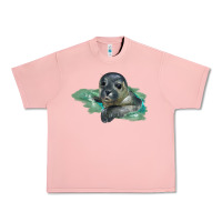Salmon Sea Seal Face Illustrations Urban Heavy Tee - LillyAllenDesigns