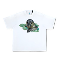 White Sea Seal Face Illustrations Urban Heavy Tee - LillyAllenDesigns
