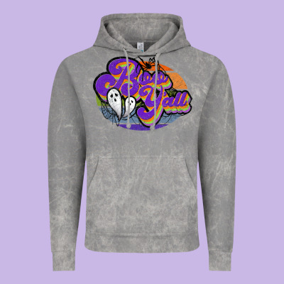Boo Y'all Vintage Hoodie Designed By Jahusdesignshop
