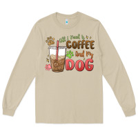 Mushroom all i need is coffee and my dog Long Sleeve Tee - MaliasSmallBusiness