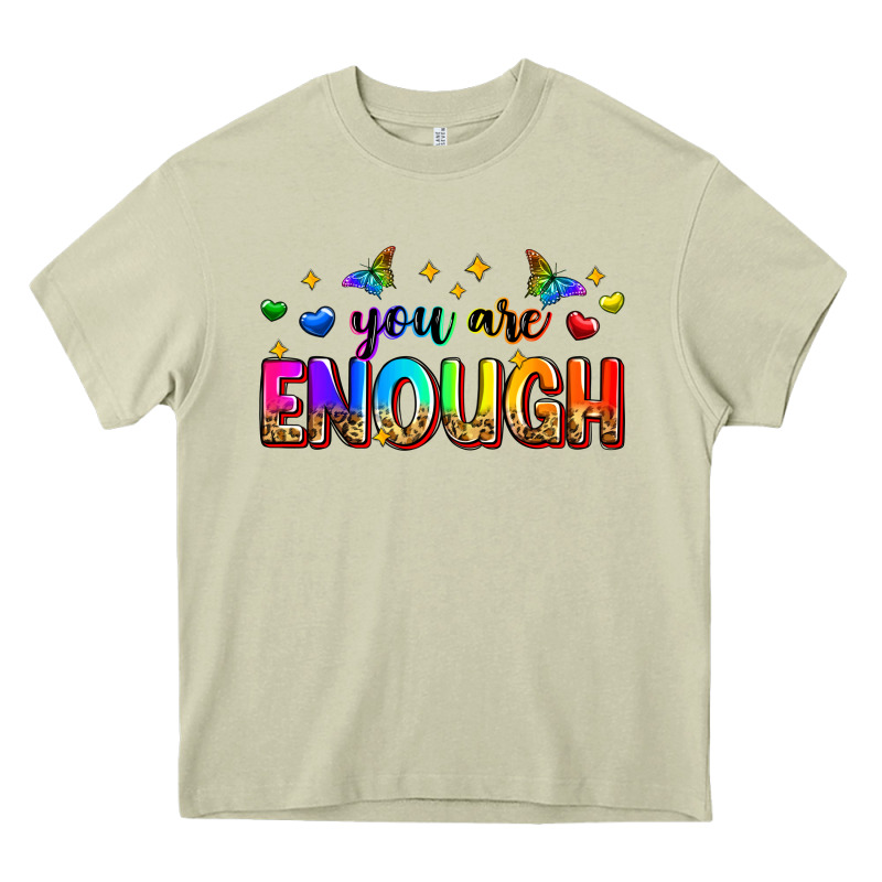 You Are Enough Heavy Core Tee by Zillion Design Studio | Teevron