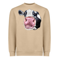 Mushroom Cute Holstein Face Heavyweight Sweatshirt - LillyAllenDesigns