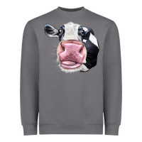 Storm Cute Holstein Face Heavyweight Sweatshirt - LillyAllenDesigns