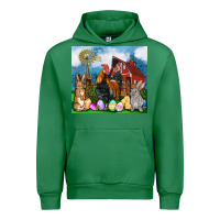 Emerald Farm animals 20oz Urban Hoodie - OliviaCreatesArt