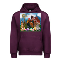 Mauve Wine Farm animals 20oz Urban Hoodie - OliviaCreatesArt