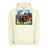 Pigment Pistachio Farm animals 20oz Urban Hoodie - OliviaCreatesArt