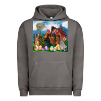 Pigment Tornado Farm animals 20oz Urban Hoodie - OliviaCreatesArt