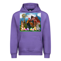 Tulip Farm animals 20oz Urban Hoodie - OliviaCreatesArt