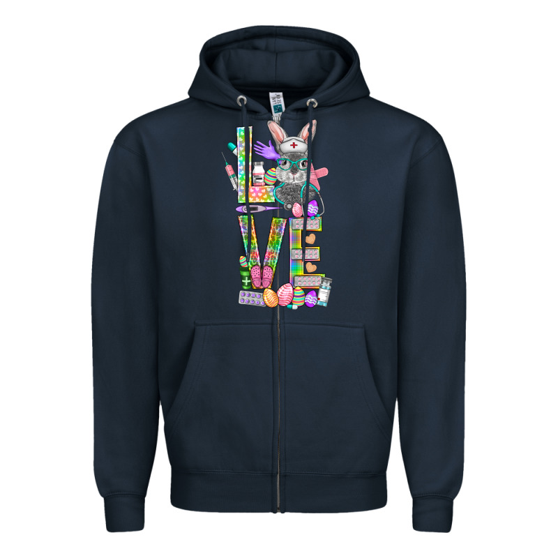 Love Easter Nurse Zipper Hoodie by BundleAndBundleShop | Teevron