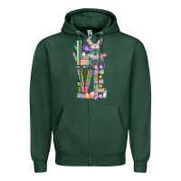 Sports Green Love Easter Nurse Zipper Hoodie - BundleAndBundleShop