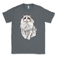 Charcoal Heather Ragdoll Cat Classic Tee - LillyAllenDesigns