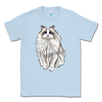 Dusty Blue Ragdoll Cat Classic Tee - LillyAllenDesigns