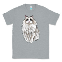Heather Grey Ragdoll Cat Classic Tee - LillyAllenDesigns