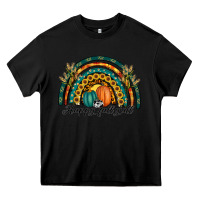 Black happy fall y'all rainbow Heavy Core Tee - RanaPortraitStore