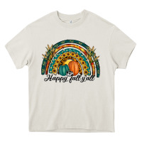 Cream happy fall y'all rainbow Heavy Core Tee - RanaPortraitStore