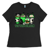 Black tis' the season soccer coffee cups Ladies Tee - Zillion Design Studio