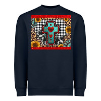 Navy Christmas cross Heavyweight Sweatshirt - Jasminsmagicworld