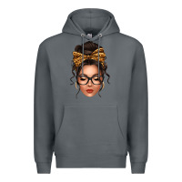 Rock caucasian leopard messy bun Premium Hoodie - texasbilliewilder