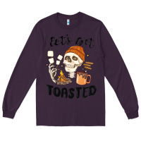Plum let's get toasted camping Long Sleeve Tee - MaliasSmallBusiness