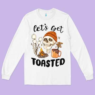 Let's Get Toasted Camping Long Sleeve Tee Designed By Maliassmallbusiness