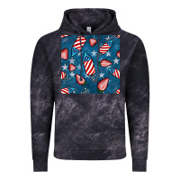 Cloud Black 4th uf july strawberries seamless pattern Vintage Hoodie - BundleAndBundleShop