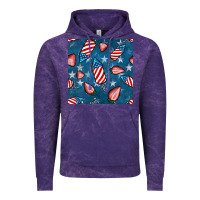 Cloud Purple 4th uf july strawberries seamless pattern Vintage Hoodie - BundleAndBundleShop
