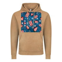 Vintage Camel 4th uf july strawberries seamless pattern Vintage Hoodie - BundleAndBundleShop
