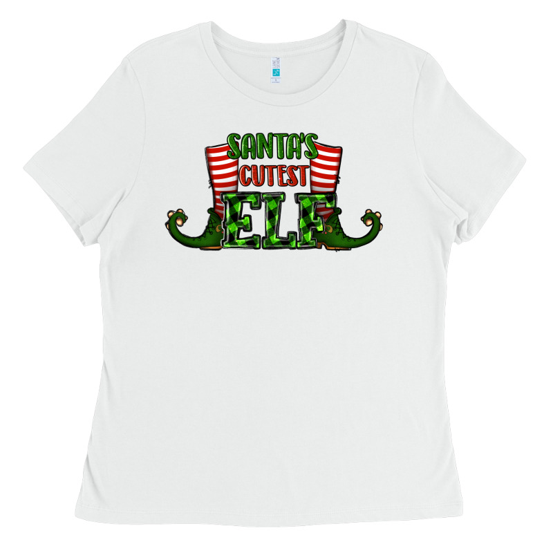 Santa's Cutest Elf Christmas Ladies Tee by RanaPortraitStore | Teevron