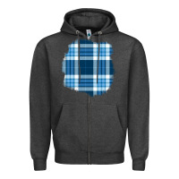 Charcoal Heather Winter Tartan Patch Zipper Hoodie - BundleAndBundleShop