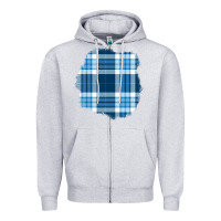 Heather Grey Winter Tartan Patch Zipper Hoodie - BundleAndBundleShop