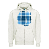 Oatmeal Heather Winter Tartan Patch Zipper Hoodie - BundleAndBundleShop