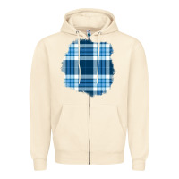 Sandshell Winter Tartan Patch Zipper Hoodie - BundleAndBundleShop